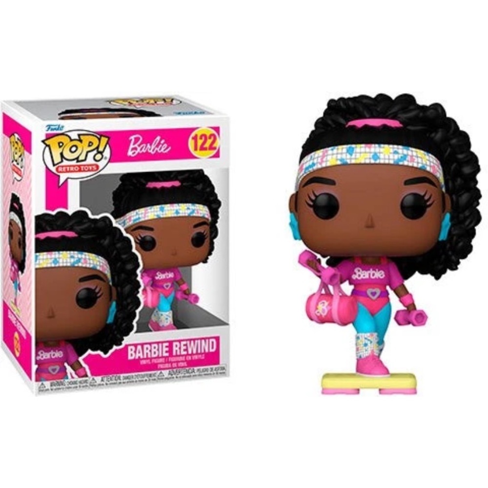 Funko Barbie Rewind Figure with Pink and Blue Accents